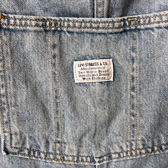 Women’s Levi's Overall Denim light wash Jean Dress Size L - Picture 2 of 4